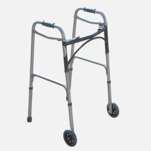 Andador con dos ruedas, plegable